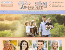 Tablet Screenshot of hutchinsonfamilydental.com